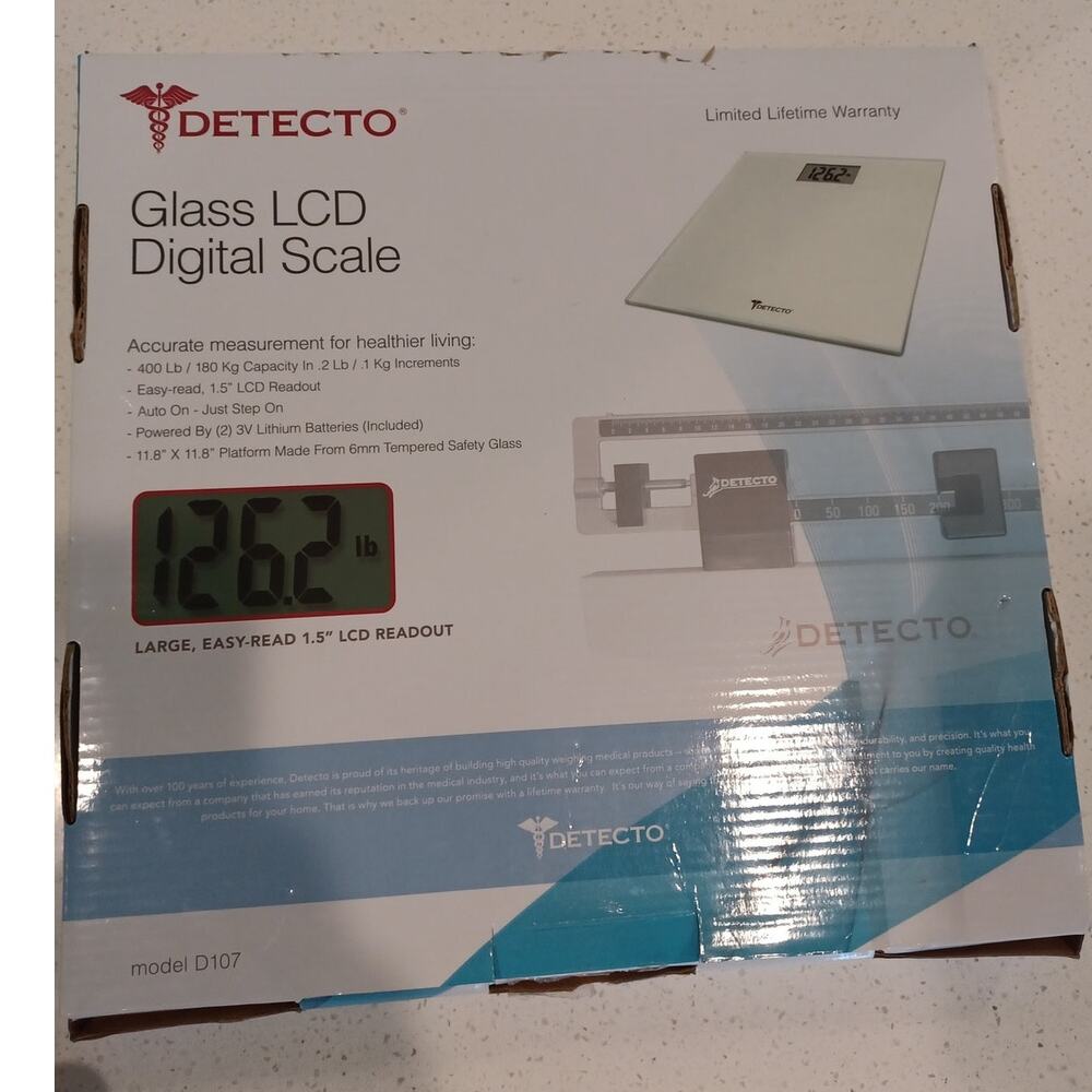 Detecto Glass LCD Digital Scale - Picture 8 of 8